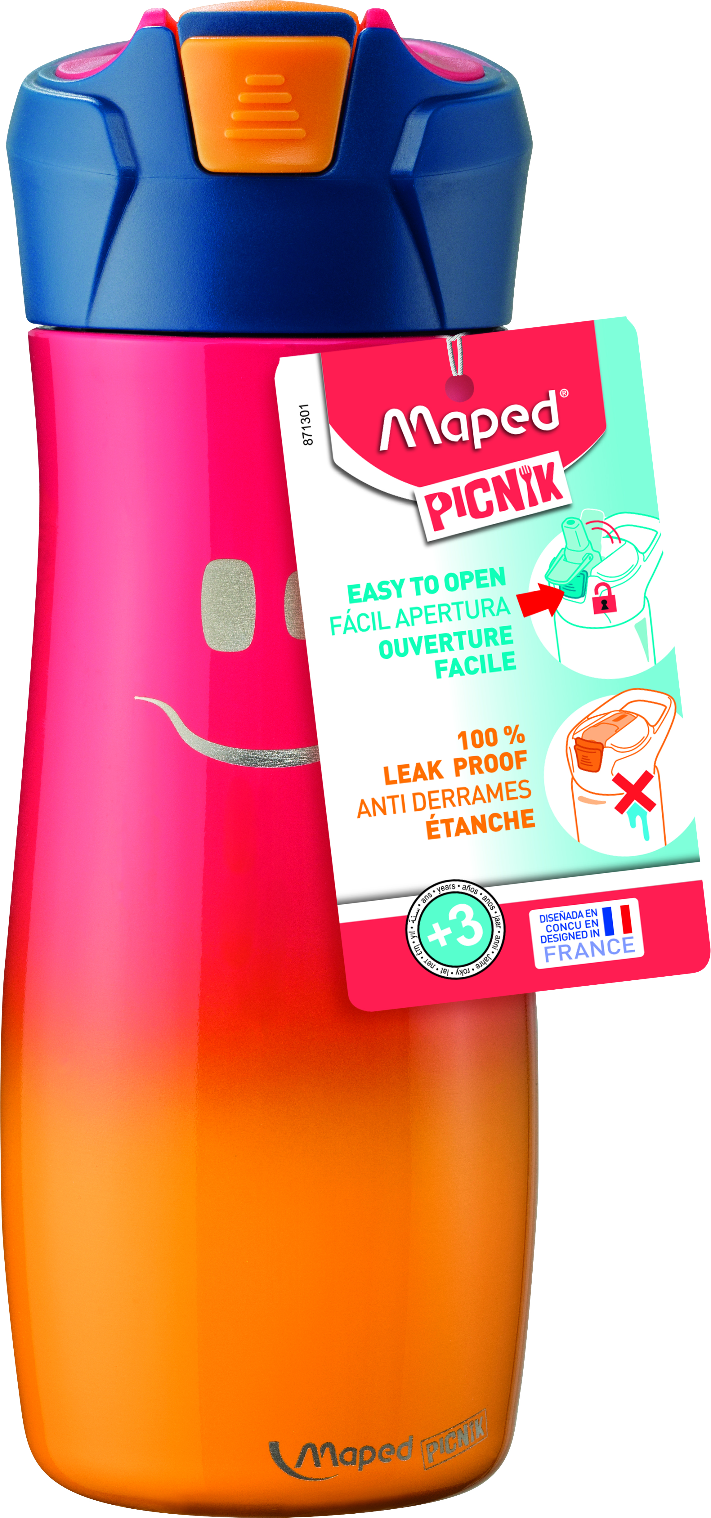 MAPED CONCEPT KIDS FIGURATIVE WATER BOTTLE 580ML PINK REF 871301
